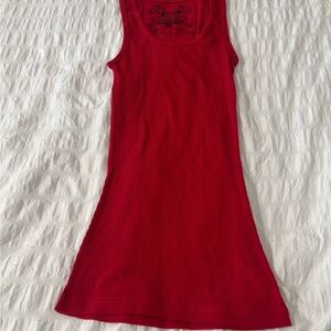 Joe Boxer Red Ribbed Tank Top